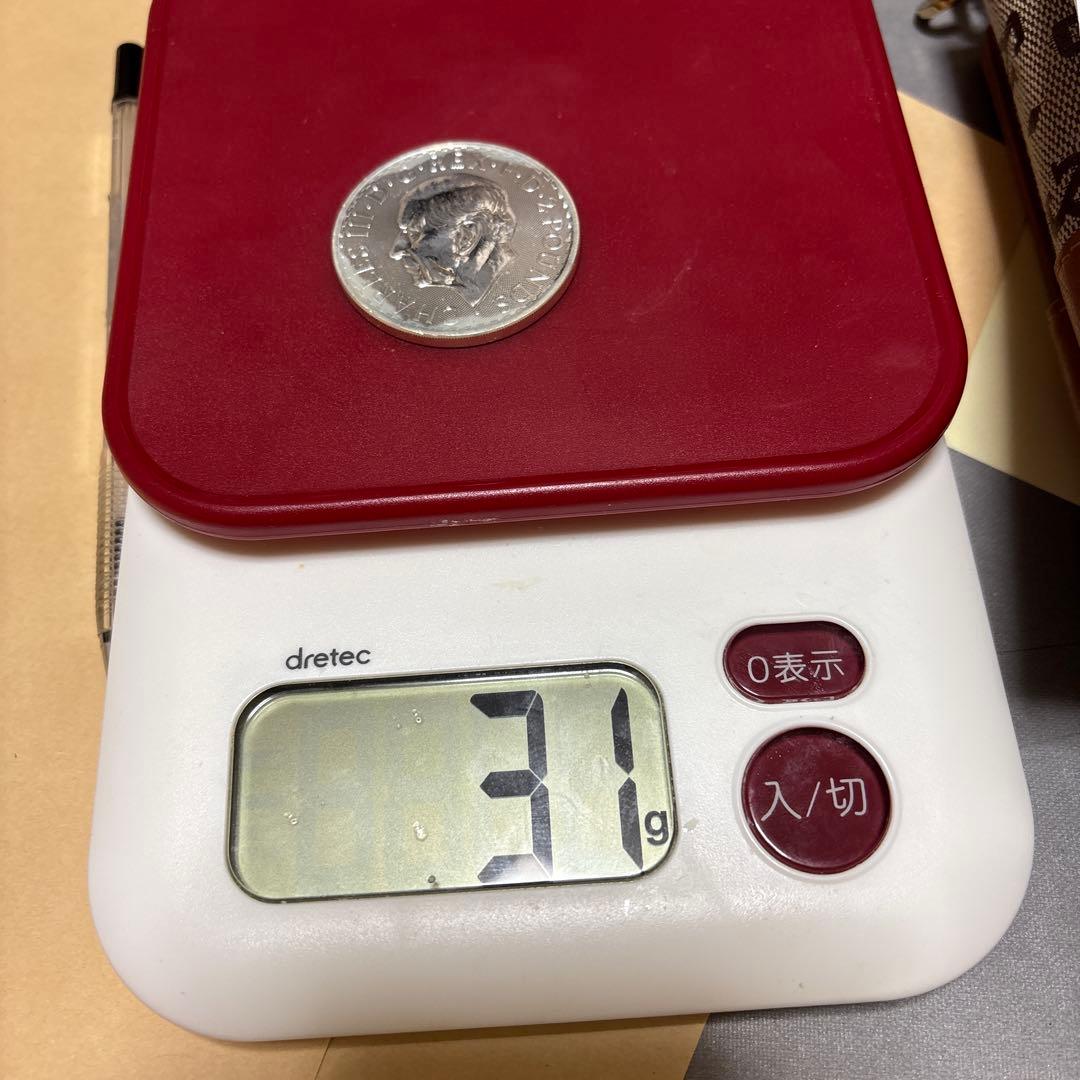 イギリスのチャールズ純銀 1オンス 銀貨