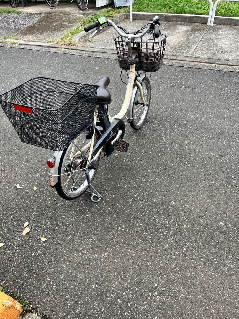 電動アシスト自転車 クリーム色 20インチ　高齢者オススメ