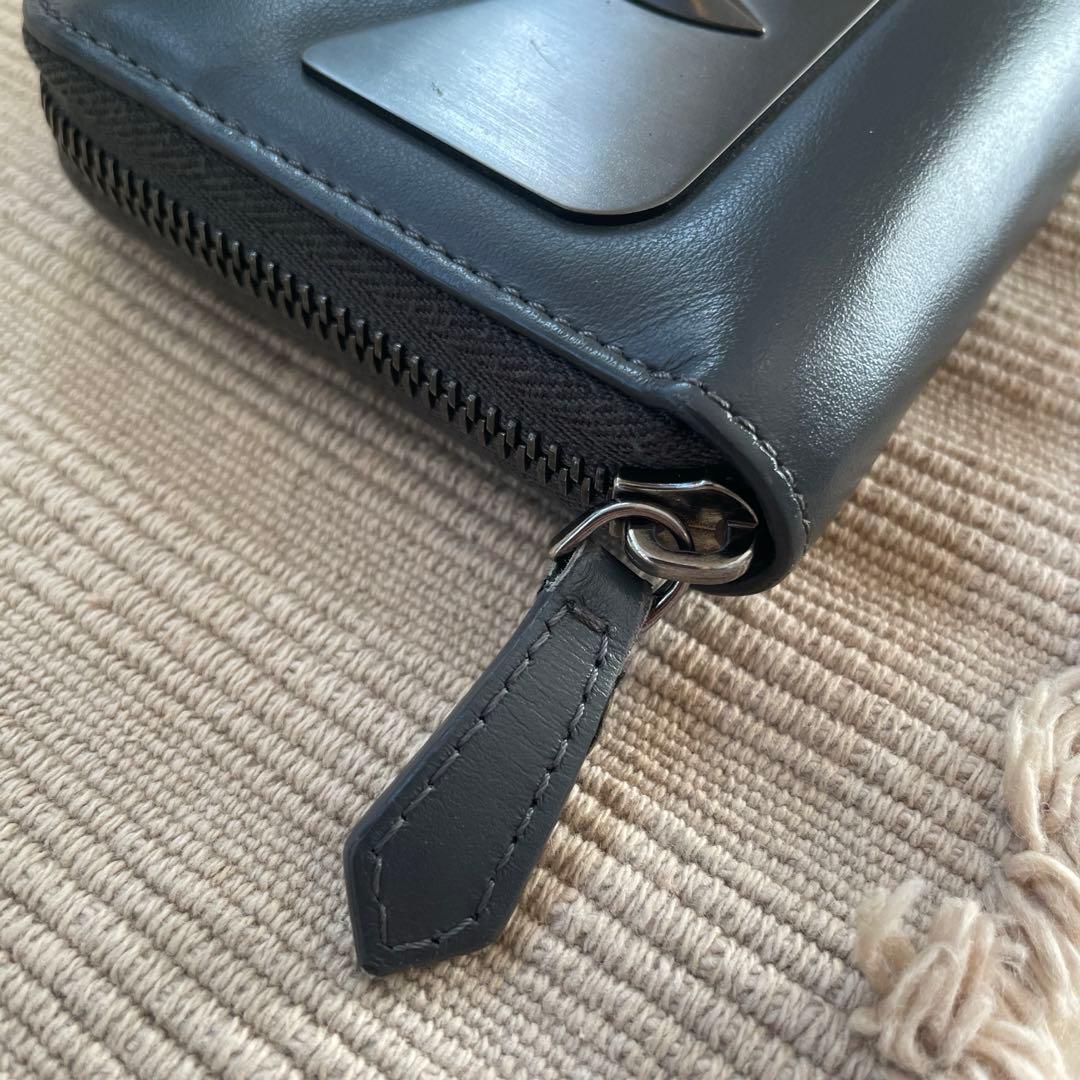 フェンディ 長財布　グレー　モンスター