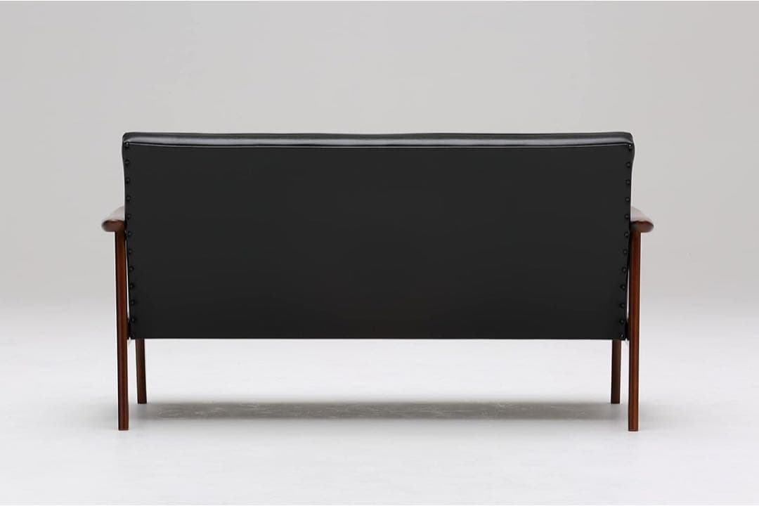 Oyu　カリモク4点セット2.5人掛けソファー 黒レザー