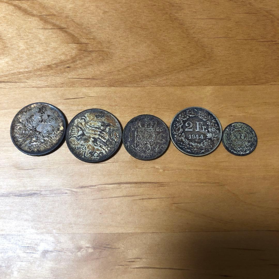 ヨーロッパ古銭5枚セット　銀貨