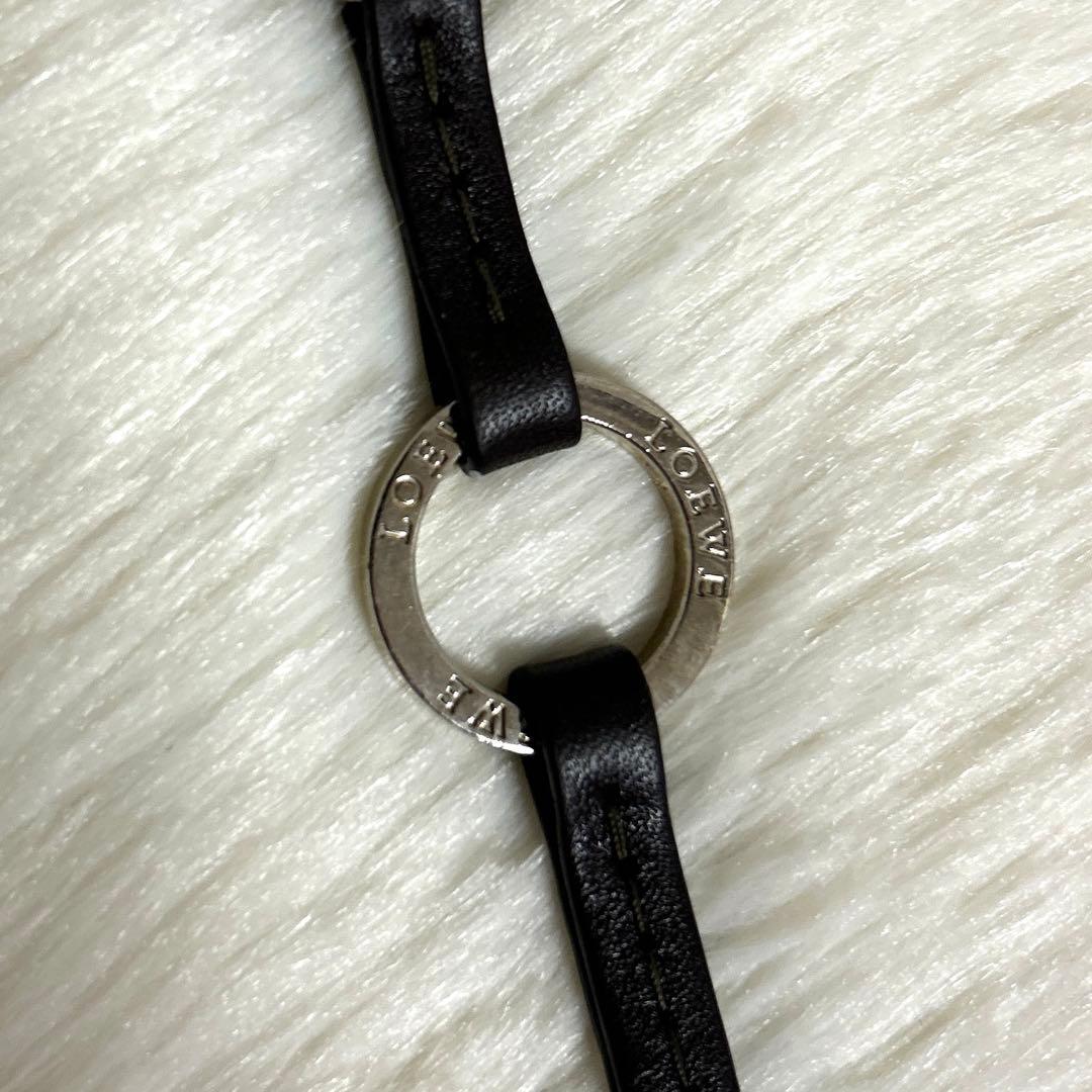 LOEWE ロエベ アナグラム チャーム シルバー金具 キーリング