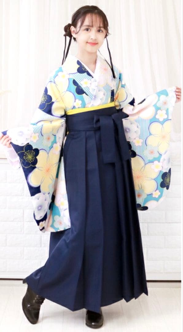 袴　140 卒業式　【髪飾り付き】