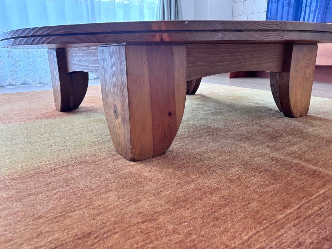 広松木工　円形木製テーブル 約126cm