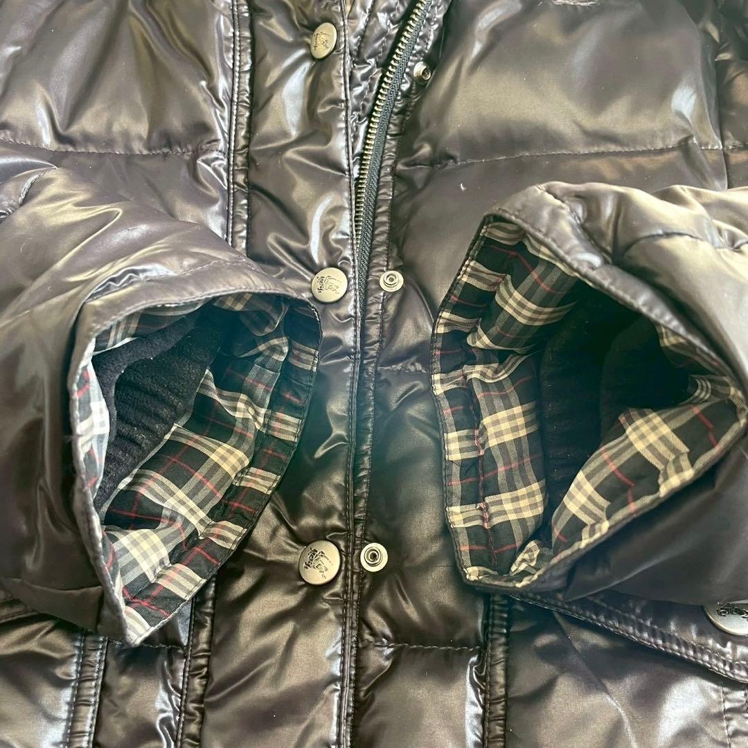 【バーバリーブルーレーベル】2way ダウンジャケット ファー 黒 38