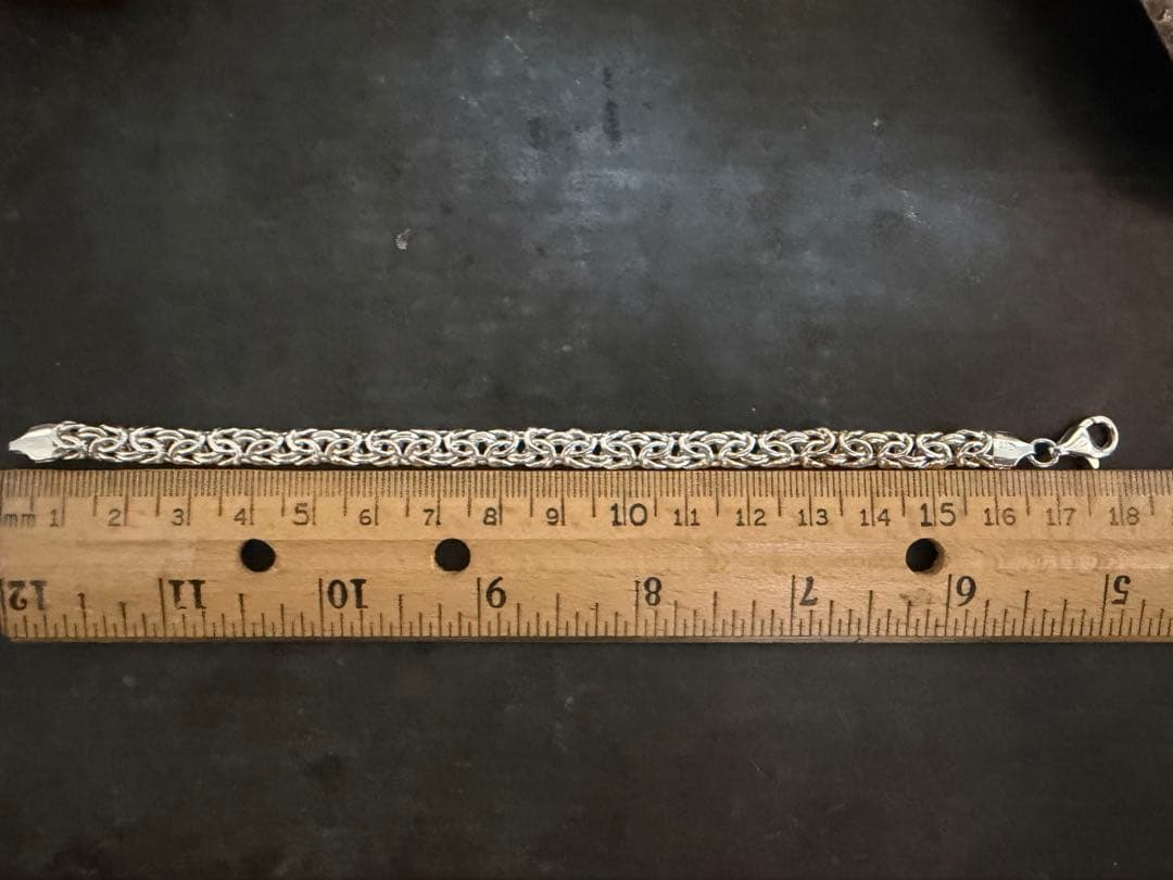 希少　ヴィンテージ　ブレスレット　ビザンチン　チェーン　アンティーク　イタリア