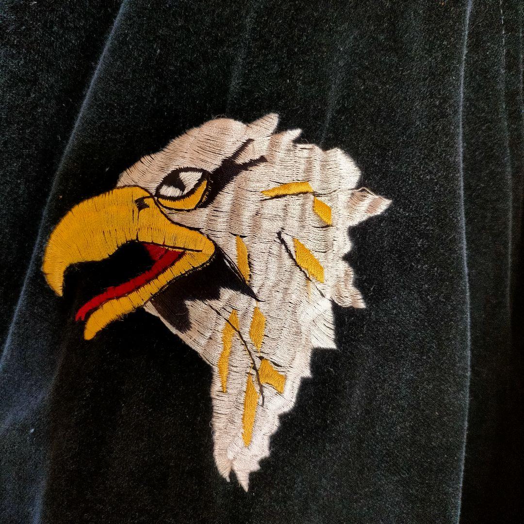 JUNGLE STORM スカジャン ベロア　龍　全面刺繍　袖刺繍　90s