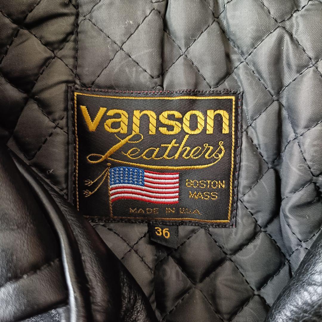 バンソン　ライダースジャケット　メンズ　サイズ36　レザー　Vanson