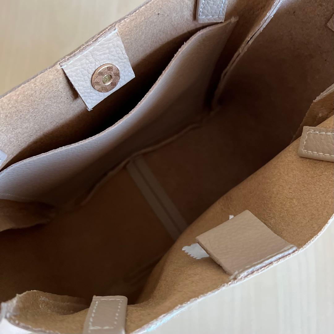 専用　smile flowerトート型本革ショルダーバッグ