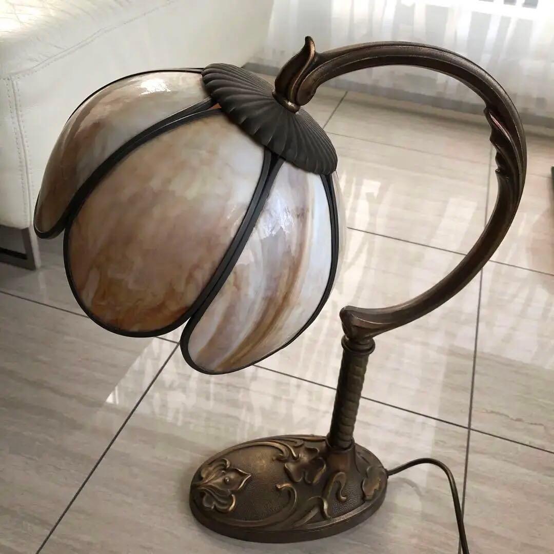 お引き渡し希望1980年西ドイツ購入　大理石　アンティーク　照明スタンド