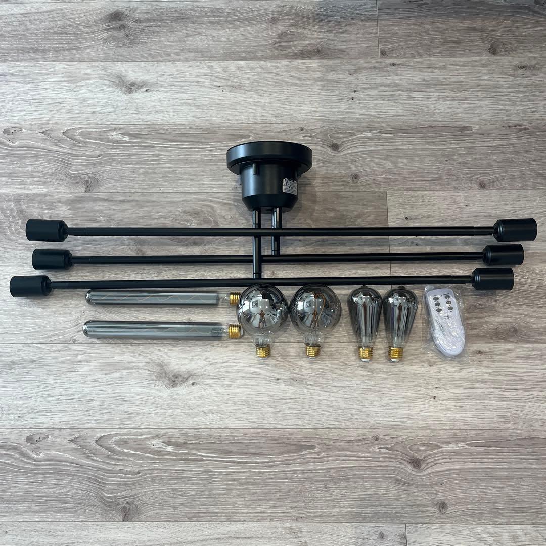 gram eight （グラムエイト）ブラック　シーリングライト 電球付き