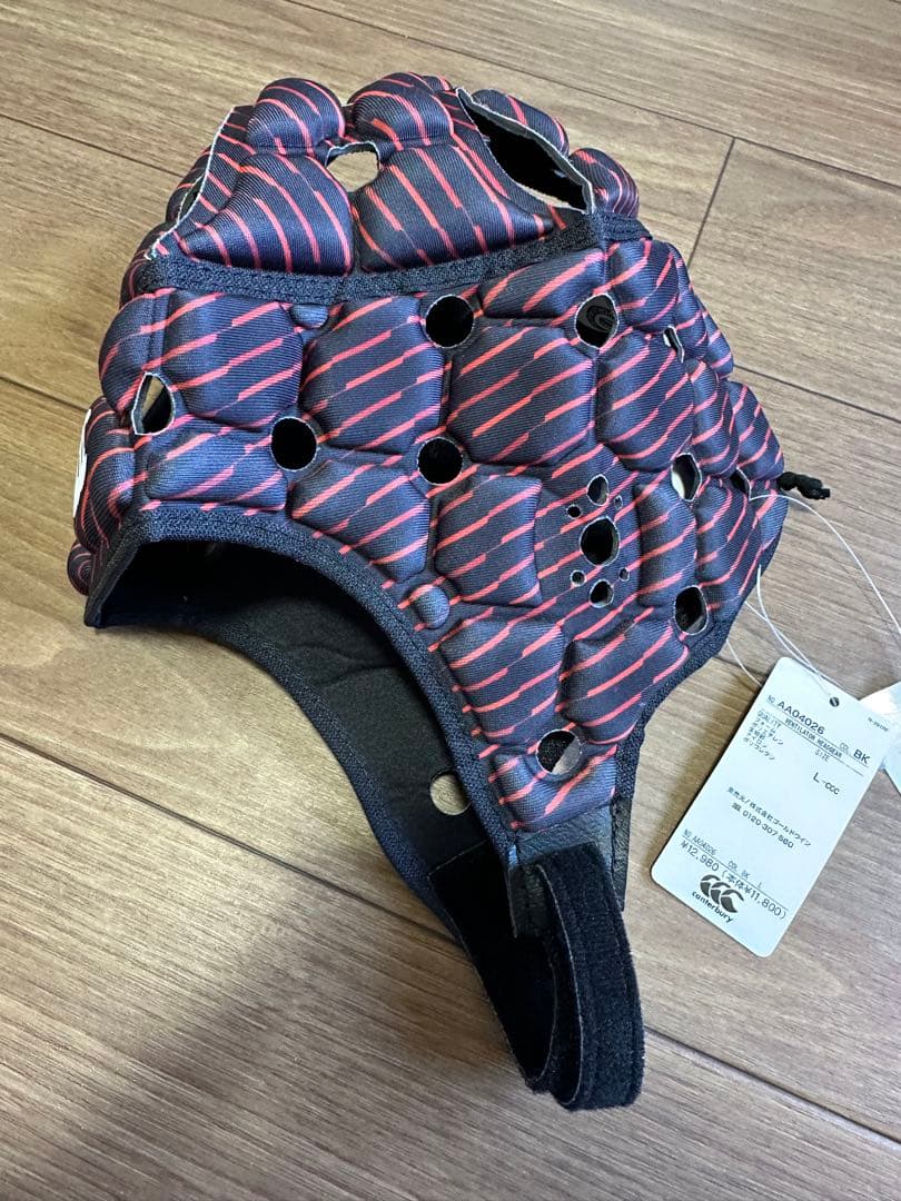 Canterbury ラグビー ヘッドギア Lサイズ 黒/赤