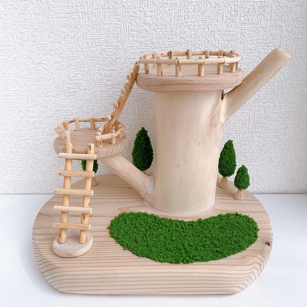 木製　ツリーハウス 白木
