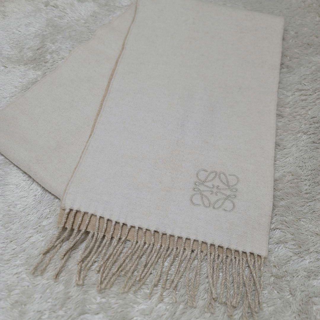 LOEWE ロエベ バイカラー マフラー アナグラム リバーシブル カシミヤ混