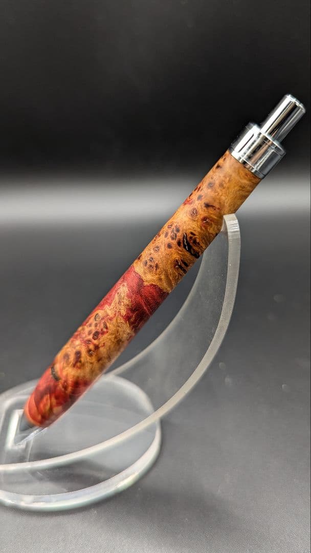 394ペン工房翌檜　スタビライズドウッドバーチバール　木軸シャーペン　ボールペン