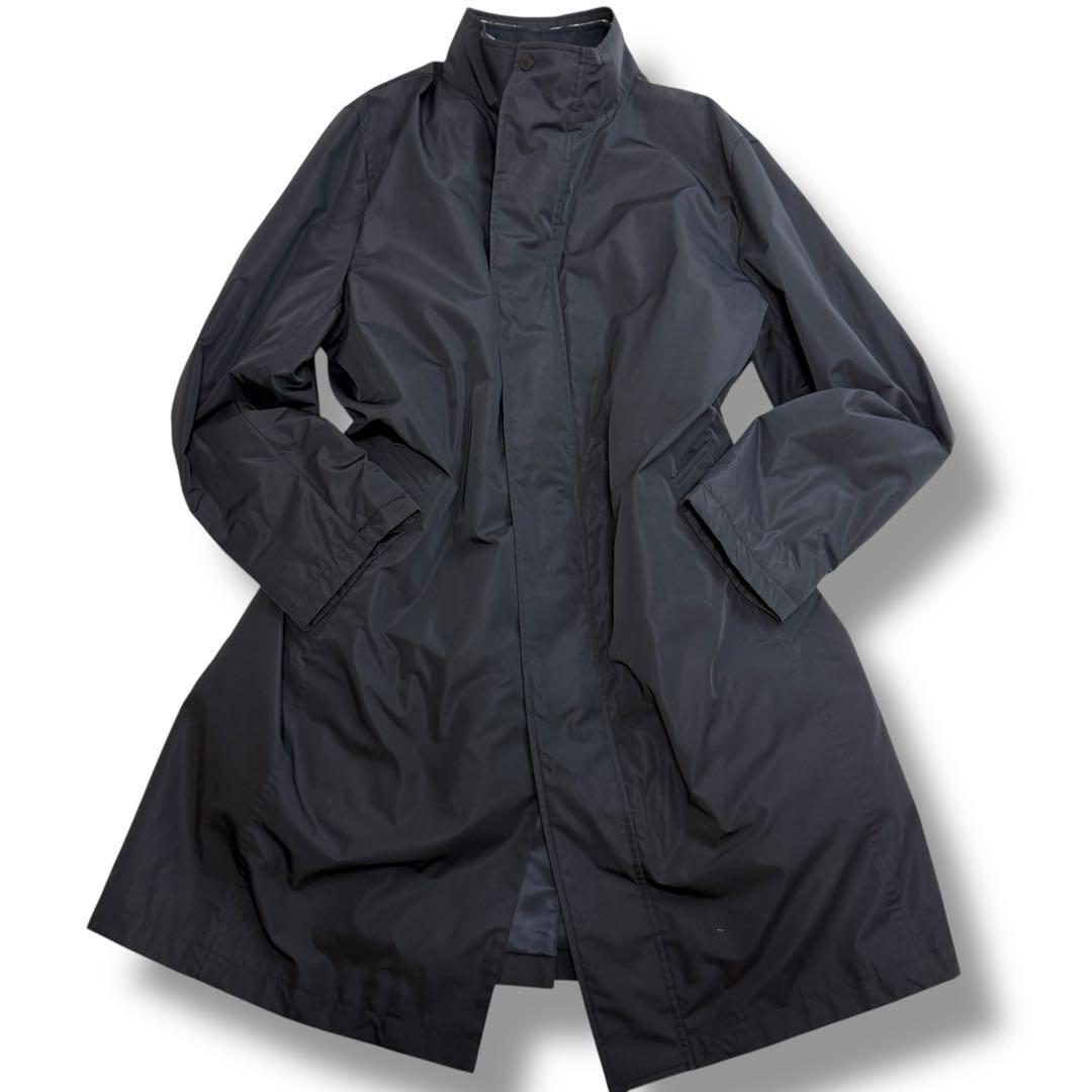 希少3L 美品 1815 アクアスキュータム ダウンライナー ステンカラーコート