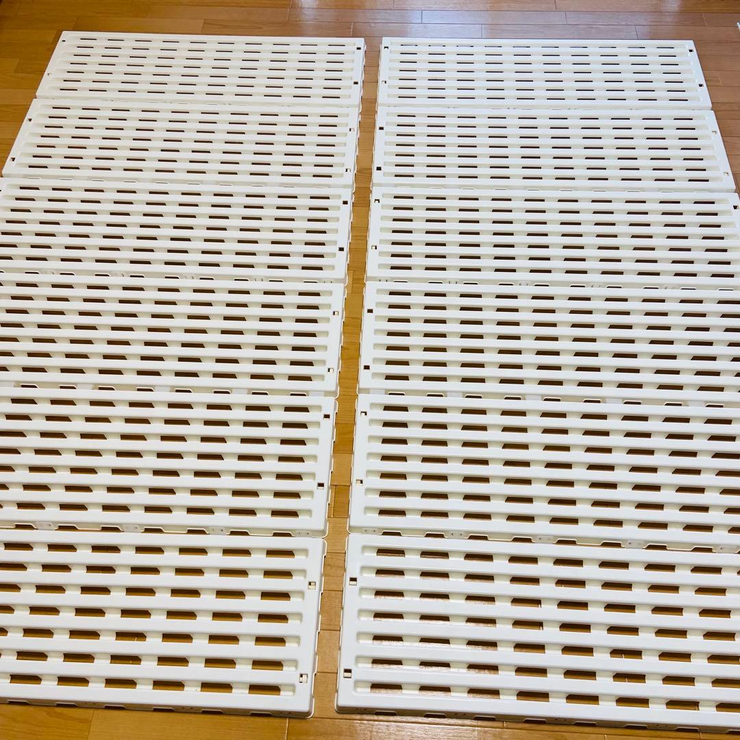 2個セット 蝶プラ工業 すのこベッド エアースリープ アイボリー