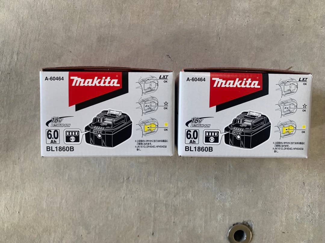 マキタ　純正　BL1860B　18V　6.0Ah 2個