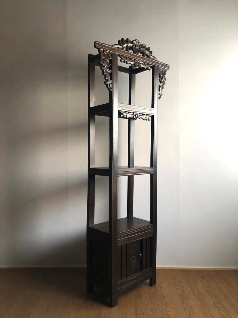 神戸家具 コロニーハウス COLONY HOUSE 飾り棚 収納 彫刻 無垢古材