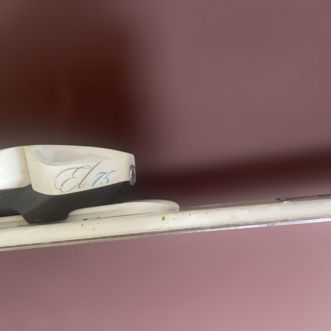 スキー板 エラン　軽量型　146センチ　グリーン ホワイト ビンディングつき