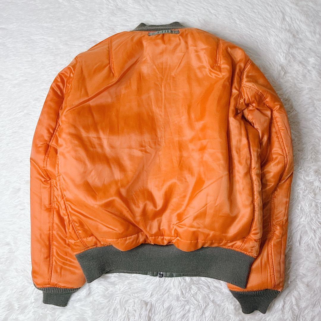 ✨美品✨ アビレックス MA-1 フライトジャケット 緑 Lリバーシブル 中綿