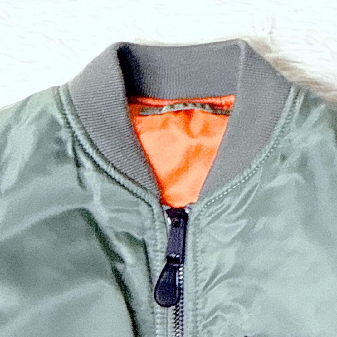 ✨美品✨ アビレックス MA-1 フライトジャケット 緑 Lリバーシブル 中綿