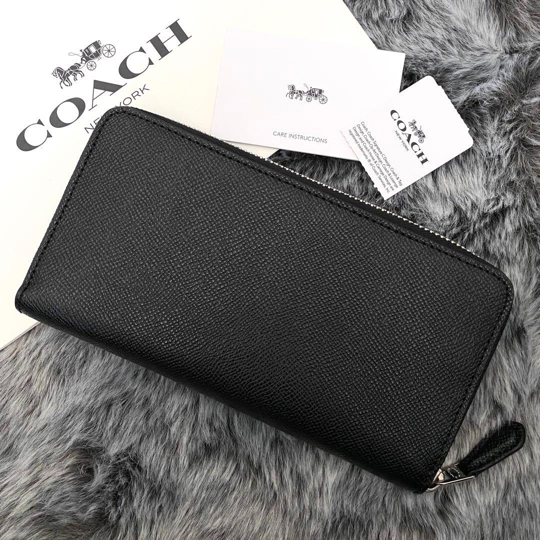 新品　正規品☆COACH コーチ　長財布　 ブラック　レザー 長財布