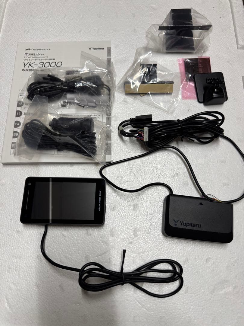 ユピテル　YK-3000　動作正常ですがケーブル損傷のため安く出品します