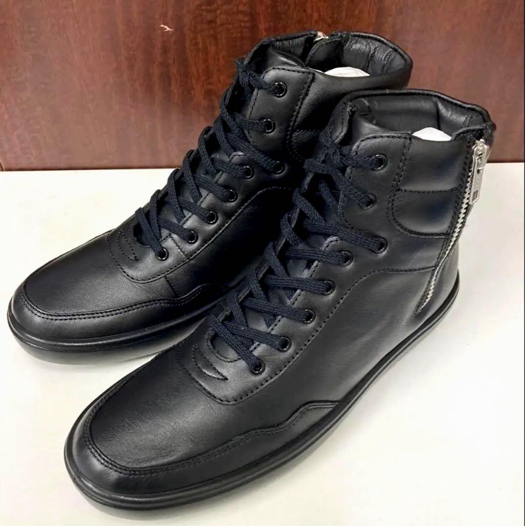 アキレスソルボ 黒 ハイカット スニーカー 24.5センチ