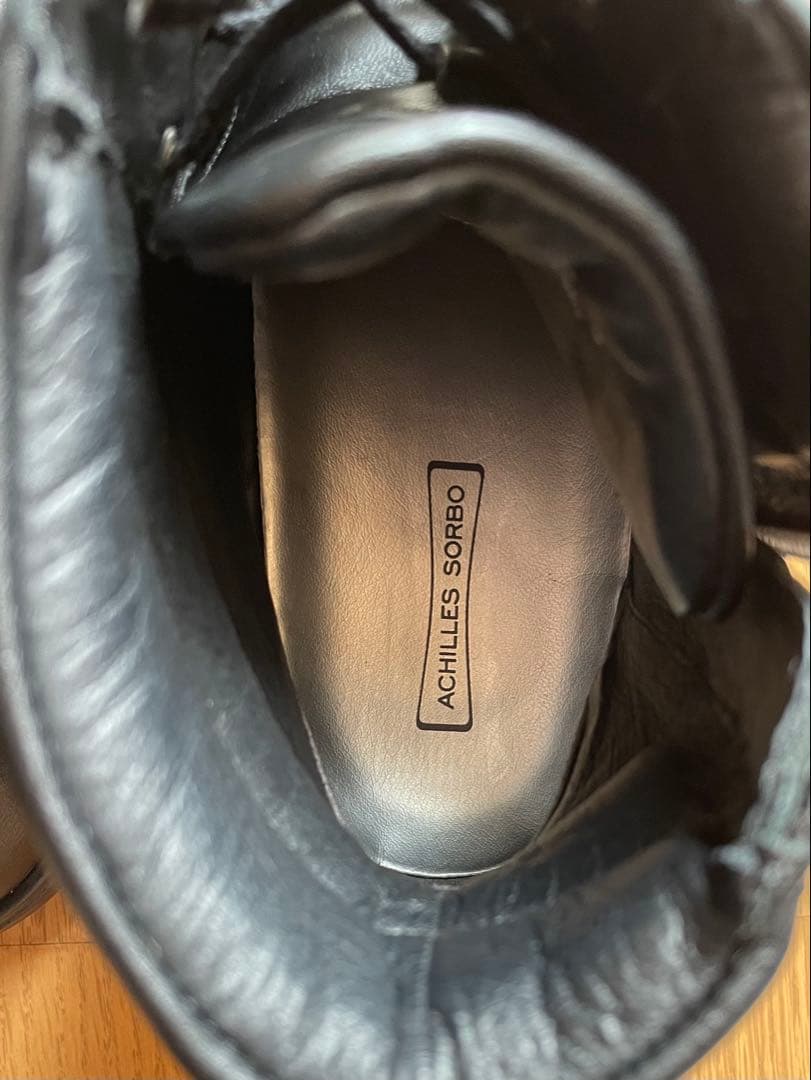 アキレスソルボ 黒 ハイカット スニーカー 24.5センチ