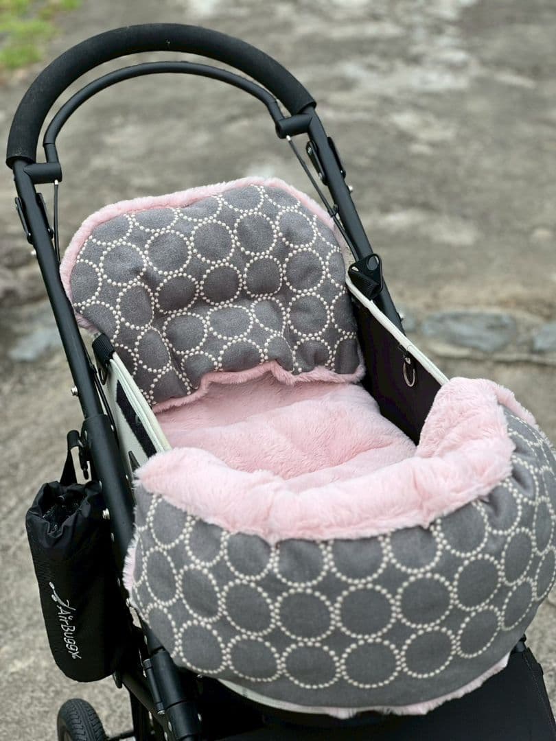 ❤３点セット❤ペットカートコンフォーター＆ライナー＆ピロー　グレー✕ピンク