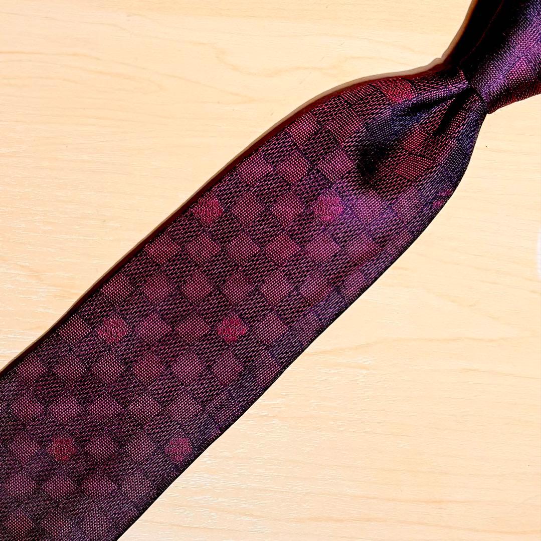 ルイ・ヴィトン ダミエ シルクネクタイ LOUIS VUITTON LV