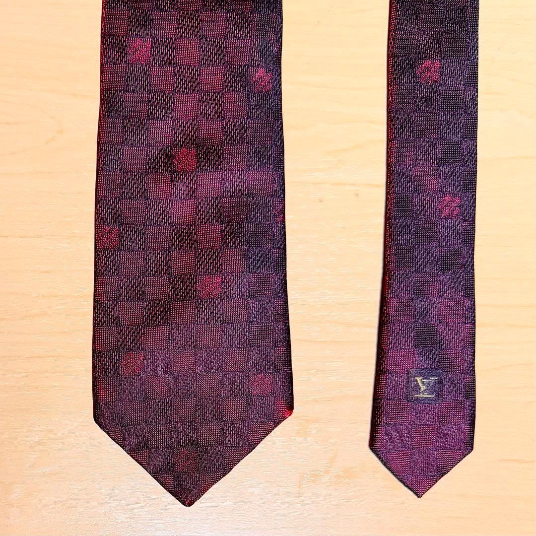 ルイ・ヴィトン ダミエ シルクネクタイ LOUIS VUITTON LV