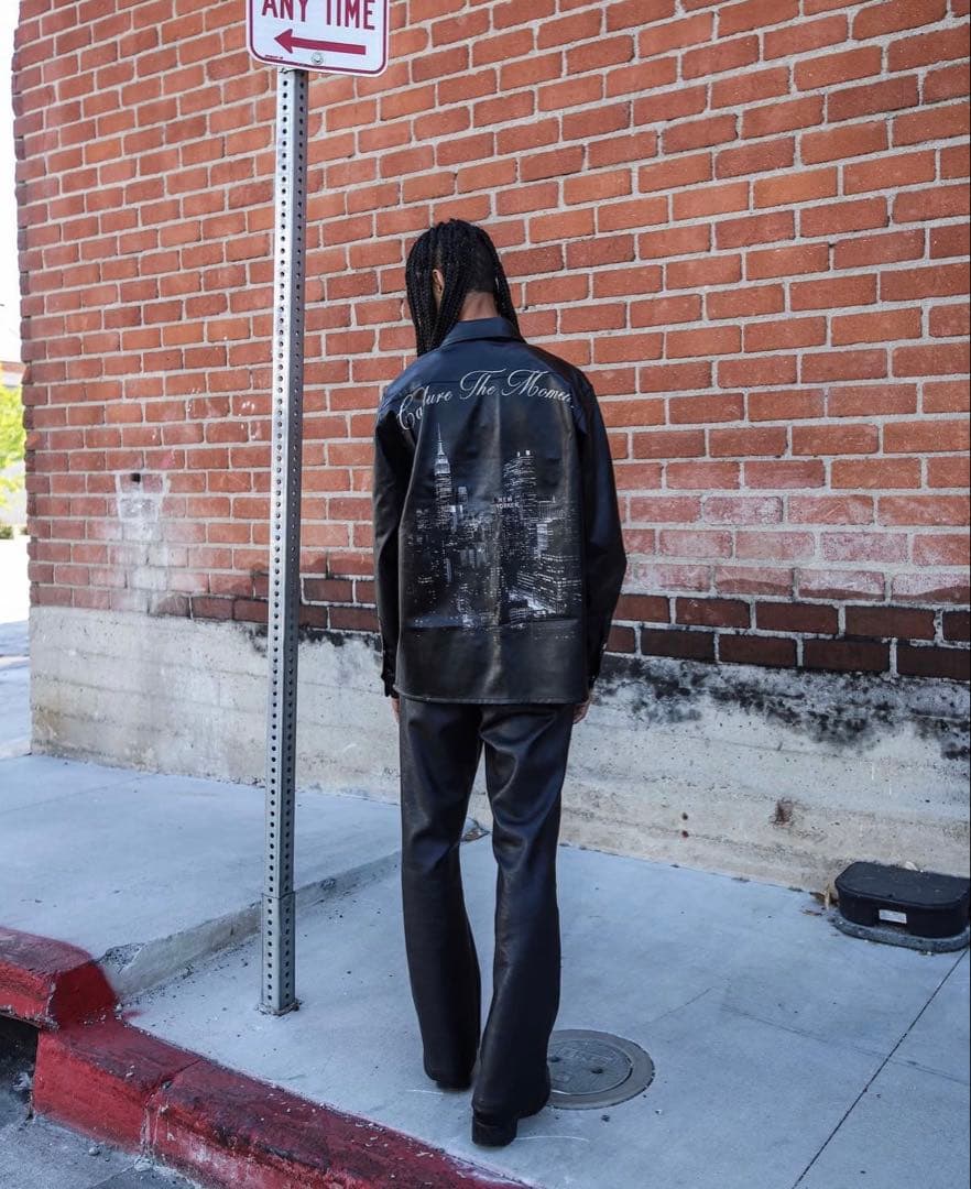 LAST NEST フレアパンツ レザーパンツ　BADHOP