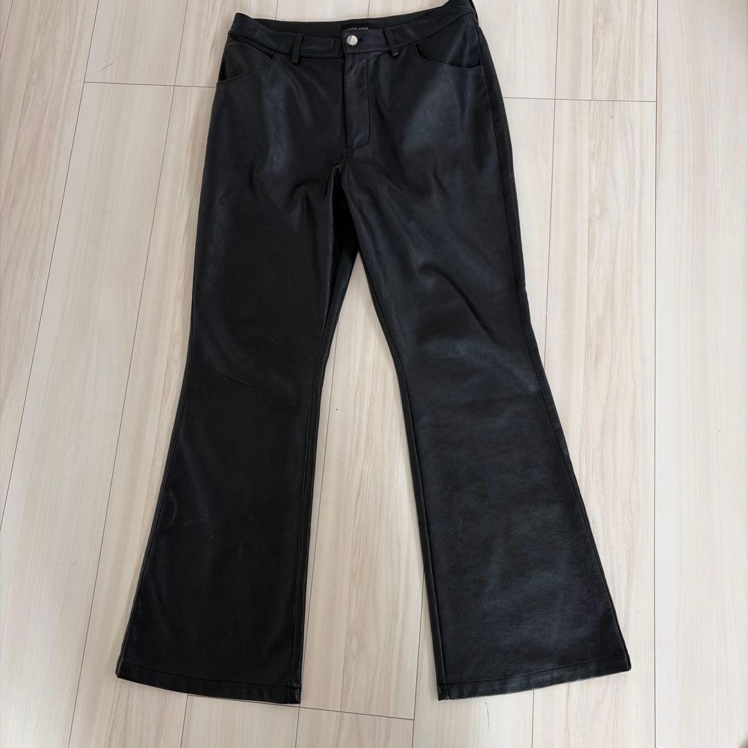 LAST NEST フレアパンツ レザーパンツ　BADHOP