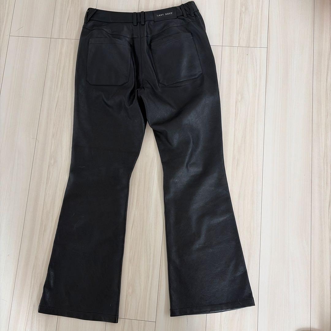 LAST NEST フレアパンツ レザーパンツ　BADHOP