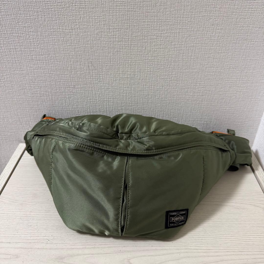 新品同様　PORTER ポーター タンカー ボディバッグ （L）　セージグリーン