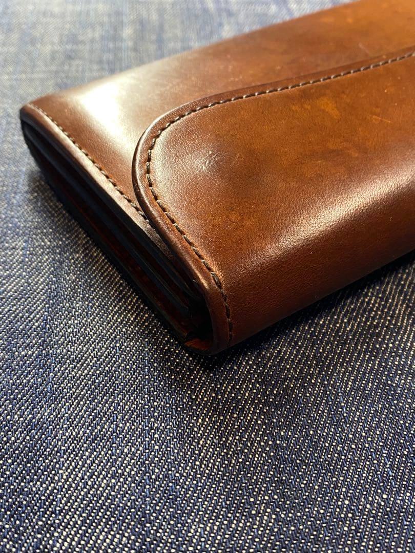 WILD SWANS WAVE ワイルドスワンズブラウンレザーウォレット