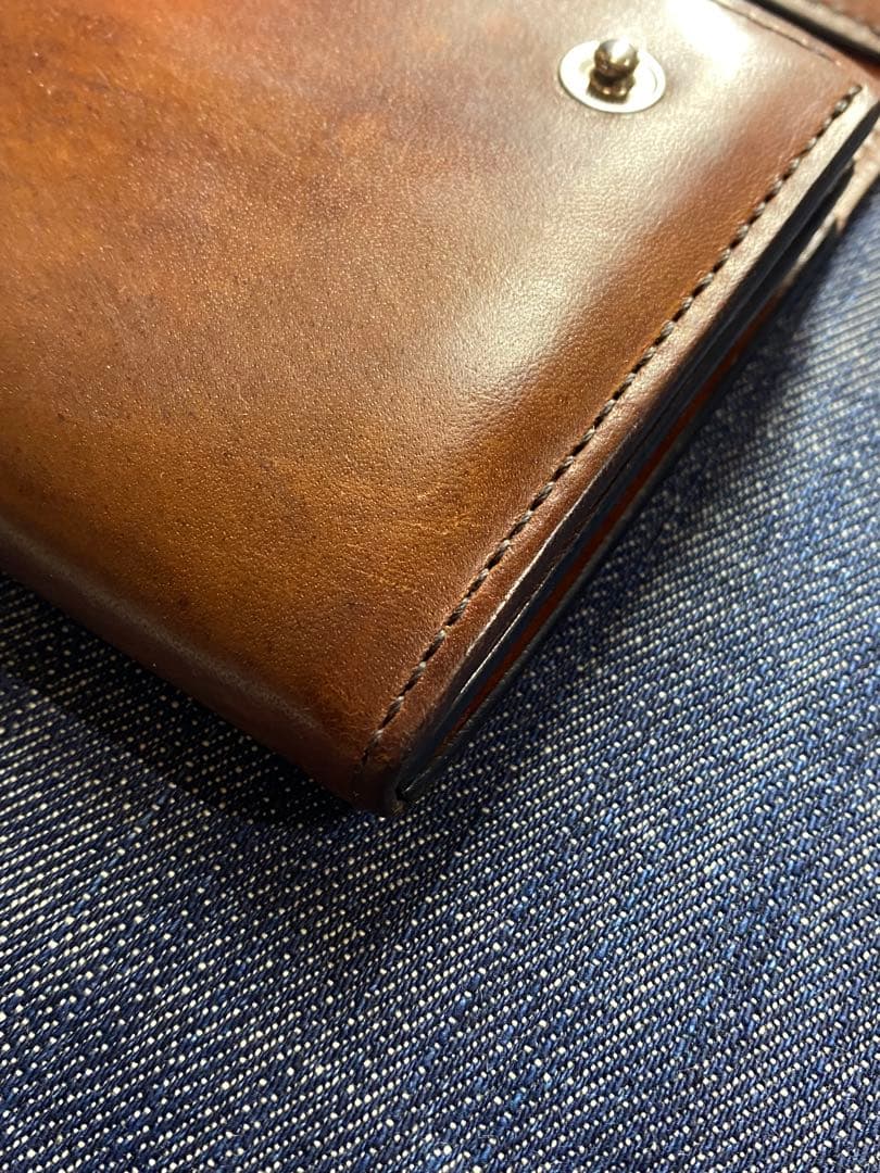 WILD SWANS WAVE ワイルドスワンズブラウンレザーウォレット