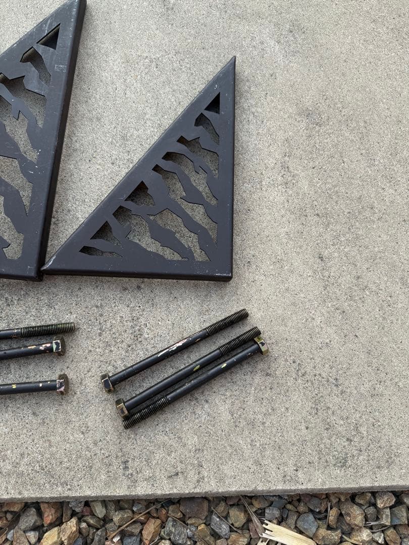 サンゾクマウンテンデルタス風　虎柄天板3セットアイアンテーブル五徳