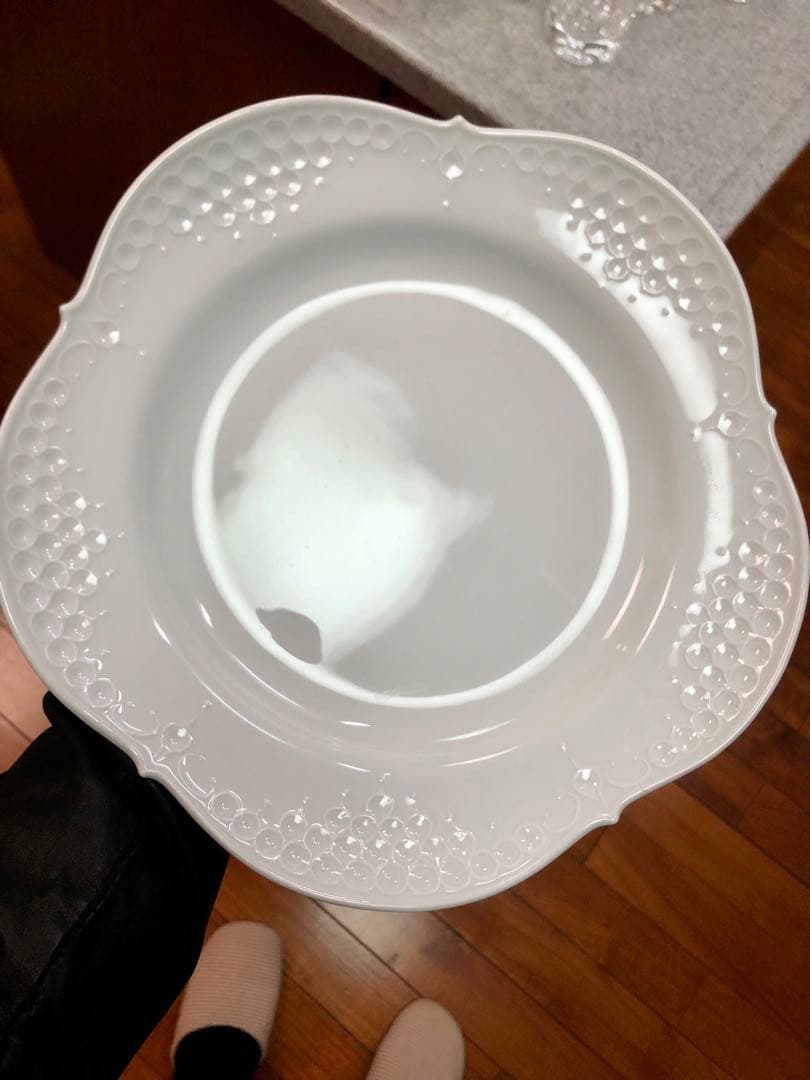 【廃盤限定品】マイセン　ホワイトレリーフ26cm 6客まで