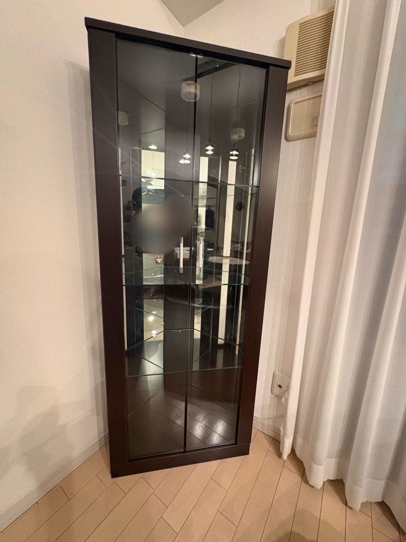 ガラス棚　ショーケース棚　4段　照明付き