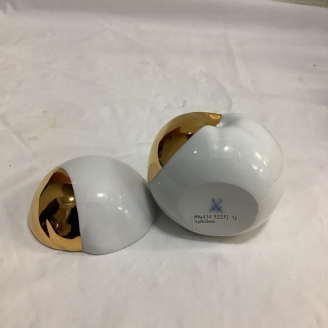 7885⑥マイセン　りんご型　小物入れ