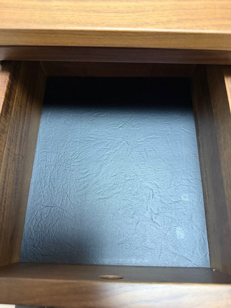 デスクビスタ　ウォールナット 天然木 鏡付ドレッサー　ノーウェアライクホーム