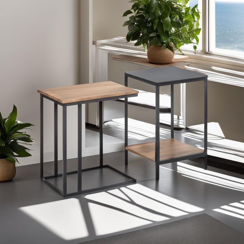 ☆2個セット サイドテーブル、モダン自由な配置でスペース有効活用