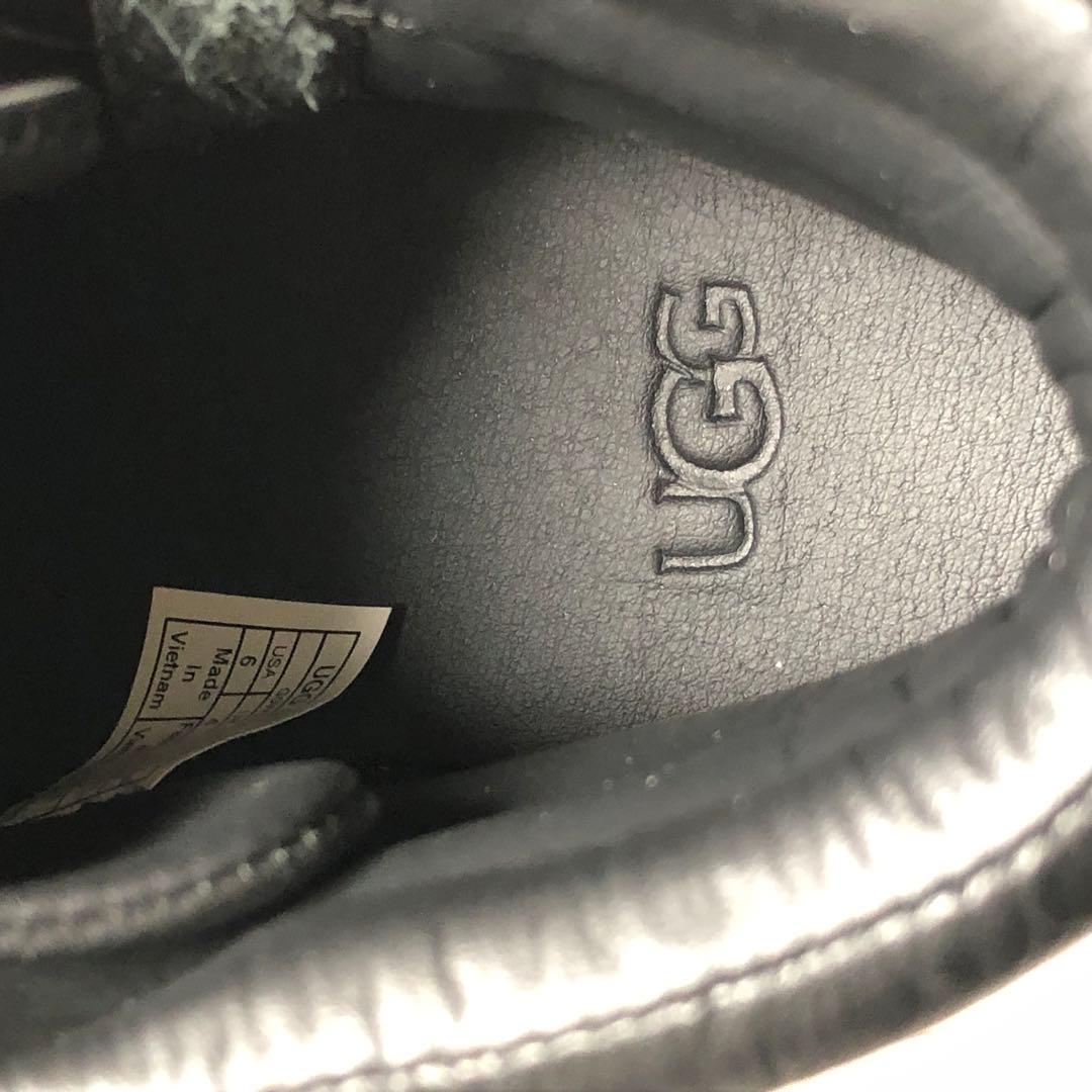 新品試着 UGG OLLI アグ レザー ハイカット ブラック サイドジップ23