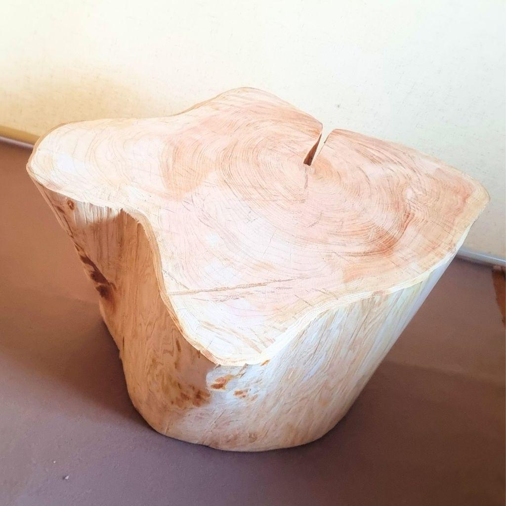超特大サイズ 天然アロマ ひのきの切株テーブル 根元末広がり
