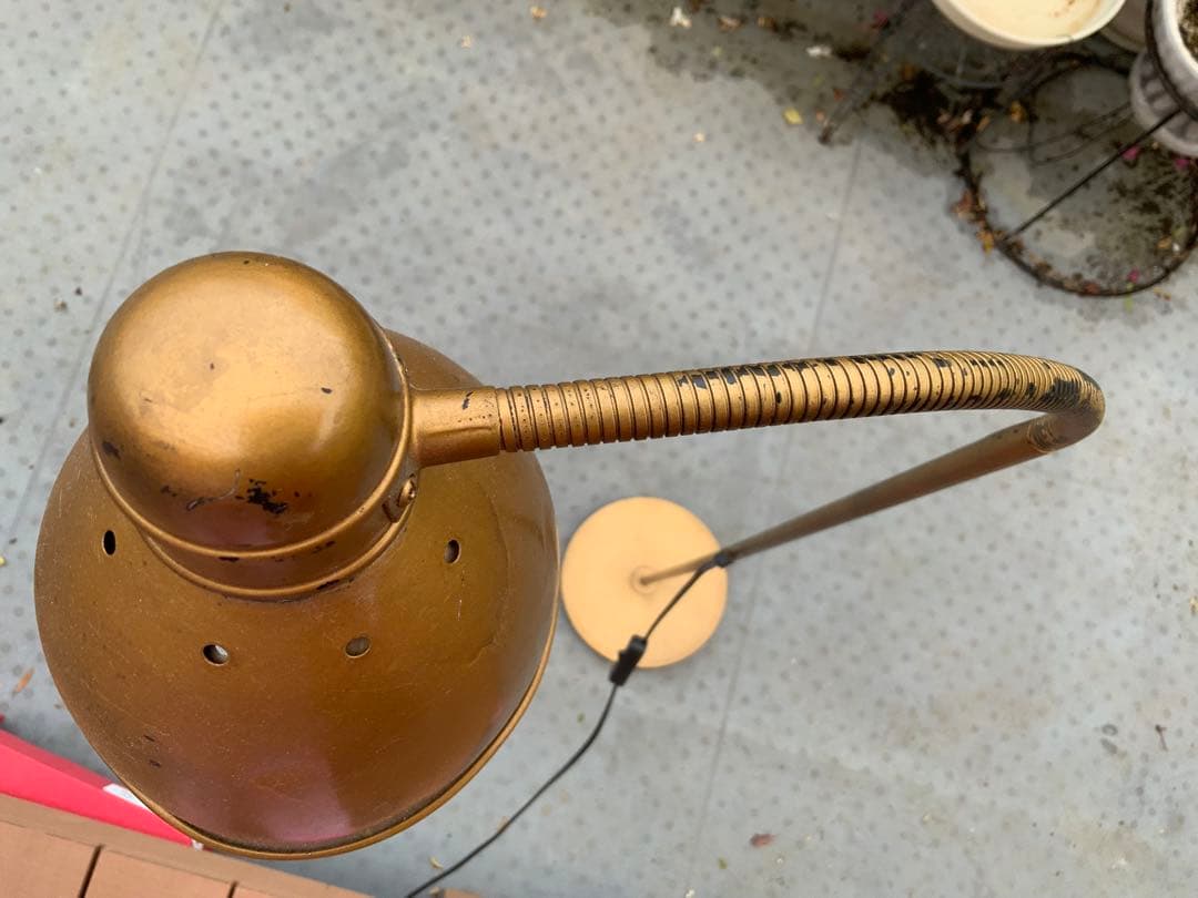 値下げ おしゃれ アンティーク フロアライト スタンド 140 ゴールド 訳