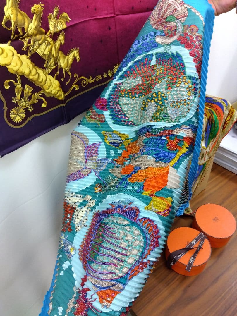 エルメス カレ90 プリーツスカーフ 3枚セット