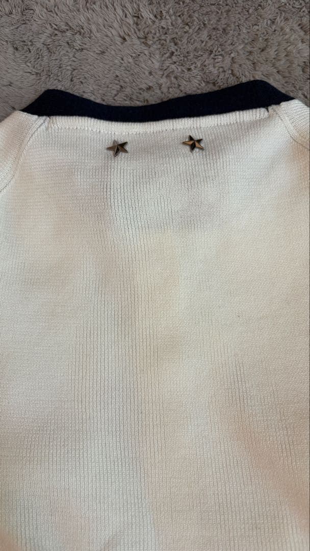 bibiy B. CLUB TIE CARDIGAN ホワイト